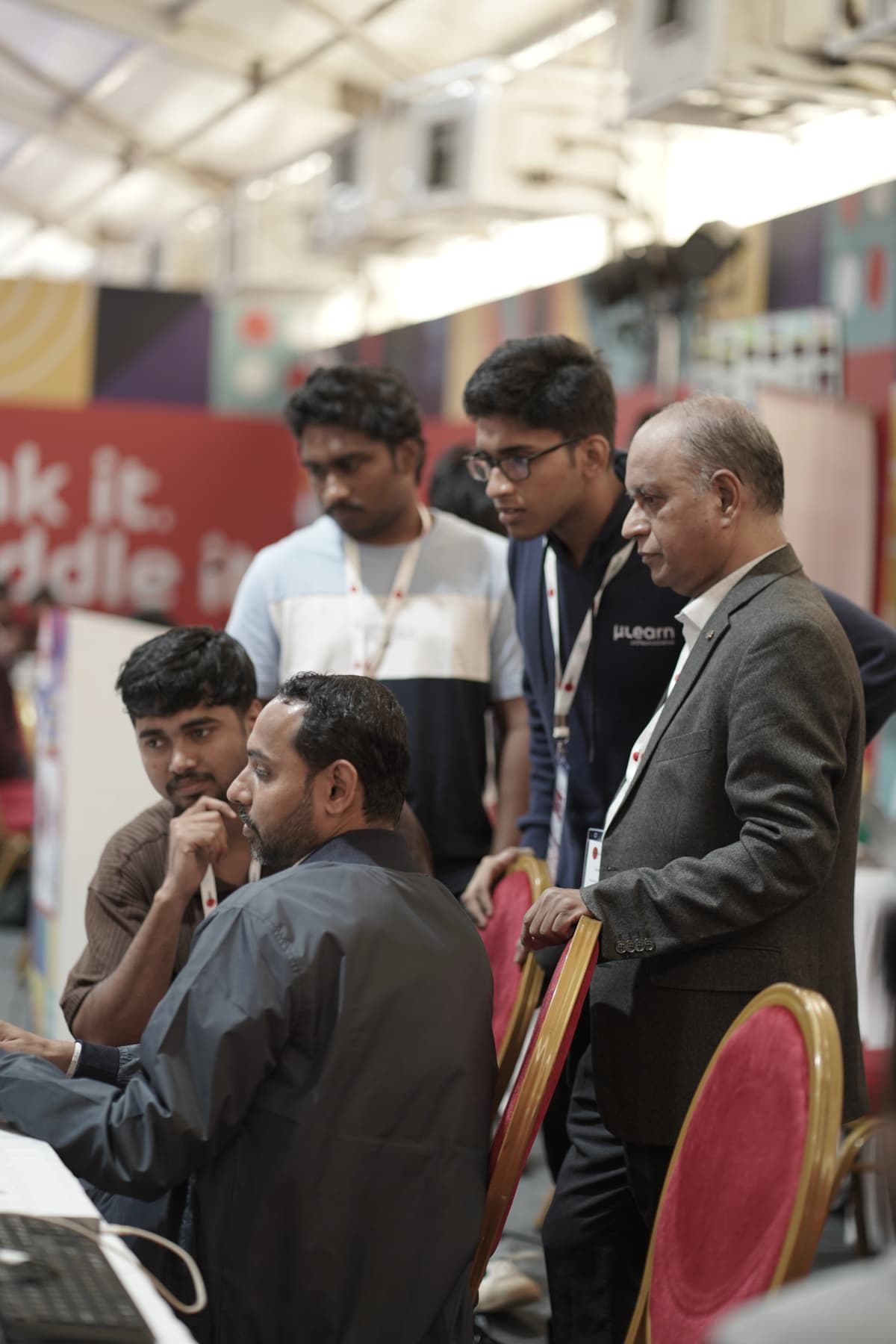 Networking break with delegates exchanging ideas